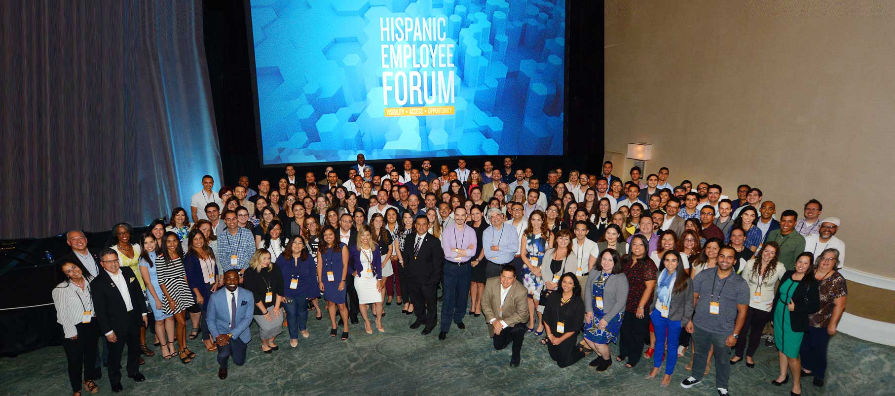 Photo of members of Nielsen's Hispanic Employee Forum.