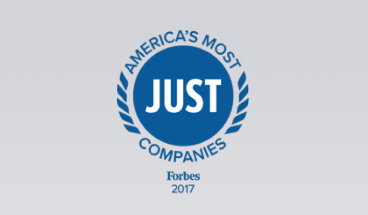 Logo for 'America's Most JUST Companies'