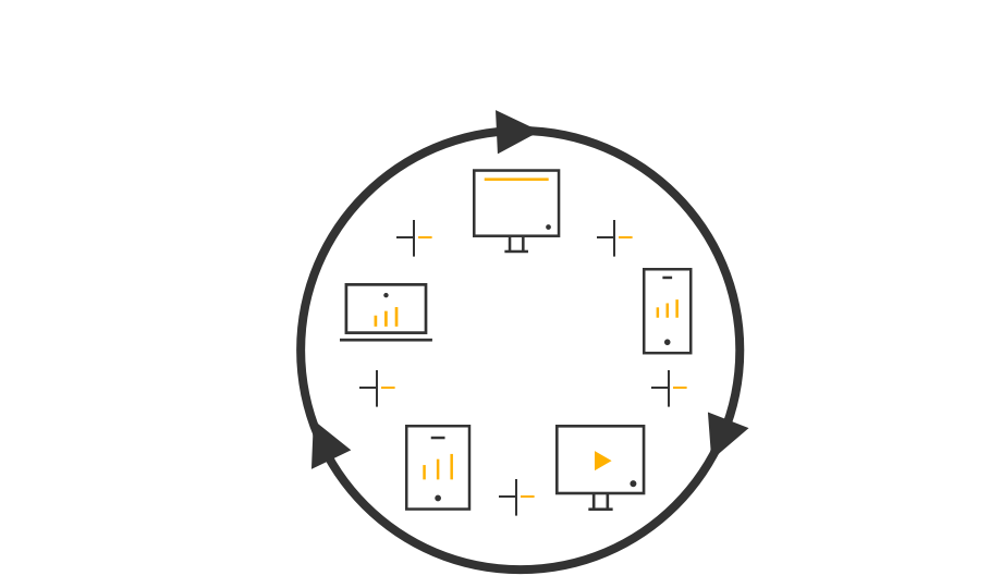 Diagram of Nielsen's Total Audience measurement system